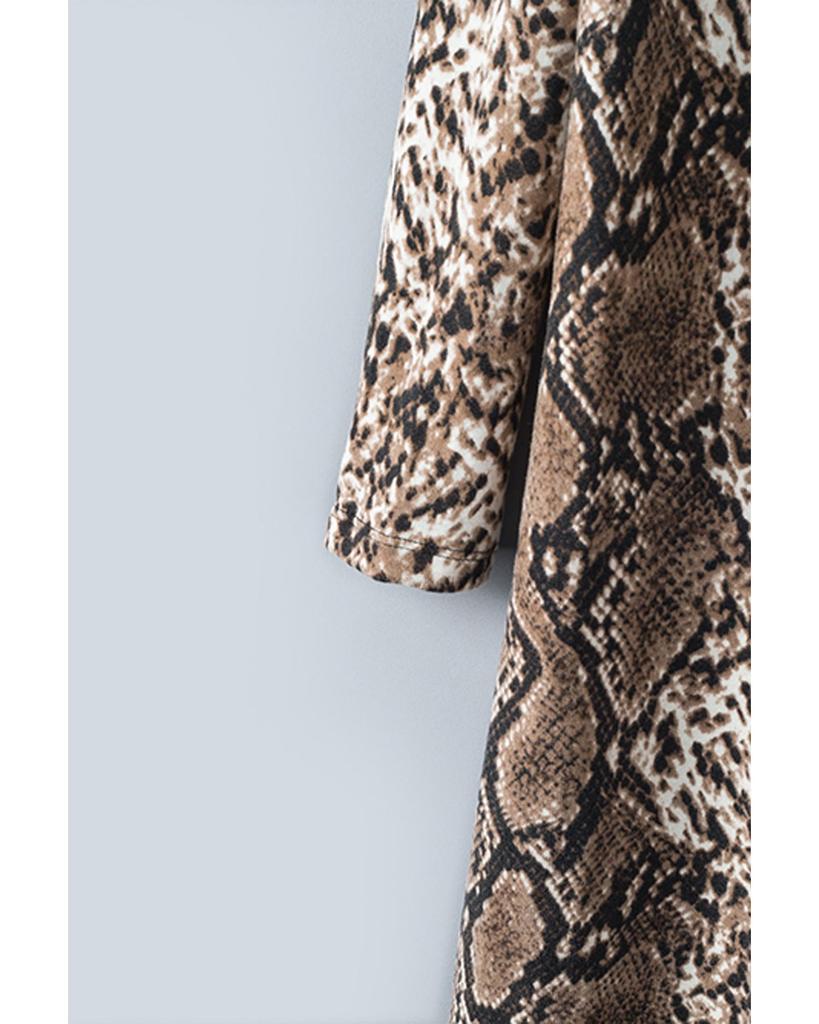 Azura Exchange Long Cardigan with Snake Print