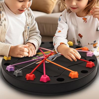 1 zestaw dla dzieci, gra w rozplątywanie liny, skręcone węzły linowe, gra planszowa do logicznego myślenia, interaktywna, edukacyjna, elastyczna lina, zabawka do odczepiania