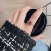 New Delicate Zircon Rings Micro-Inlaid Crystal Elegant Flowers Heart Rings For Women Adjustable Opening Rings Party Jewelry