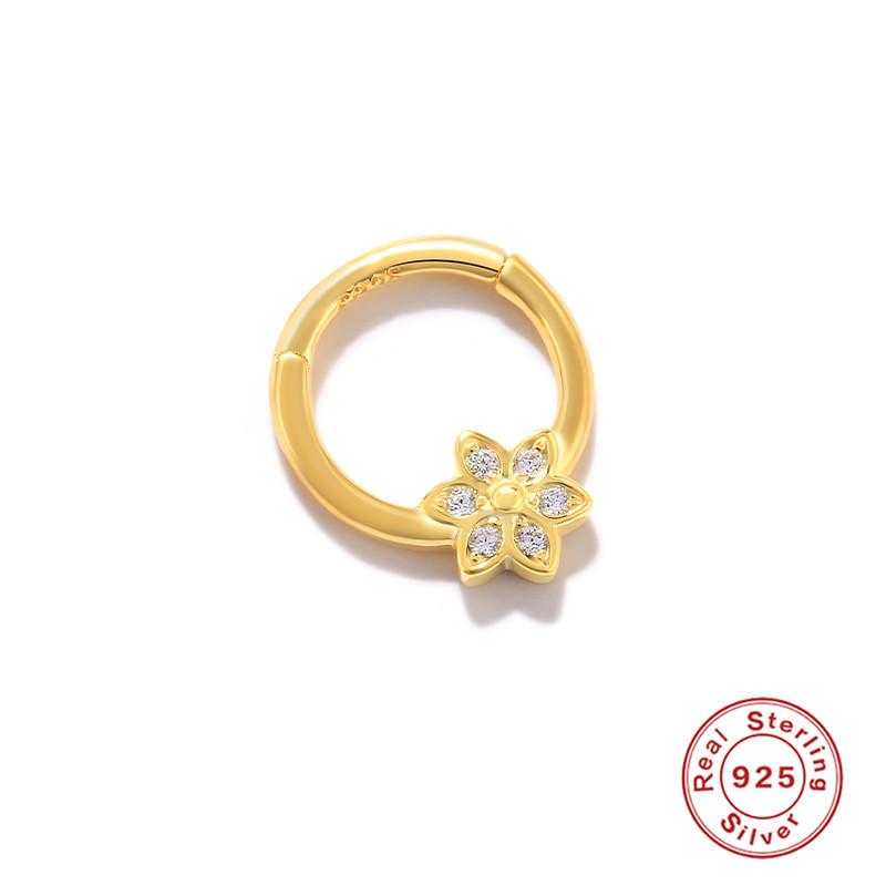 Sterling Silber 925 Hip Hop Knorpelpiercing Ohrringe Nasenringe Lippenringe Ohrringe Körperschmuck Hypoallergen Weiblich Männlich