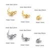 100pcs/lot Stainless Steel End Clasps Hooks For Beaded Necklace Bracelet Crimps Beads Connectors Jewelry Making Accessories