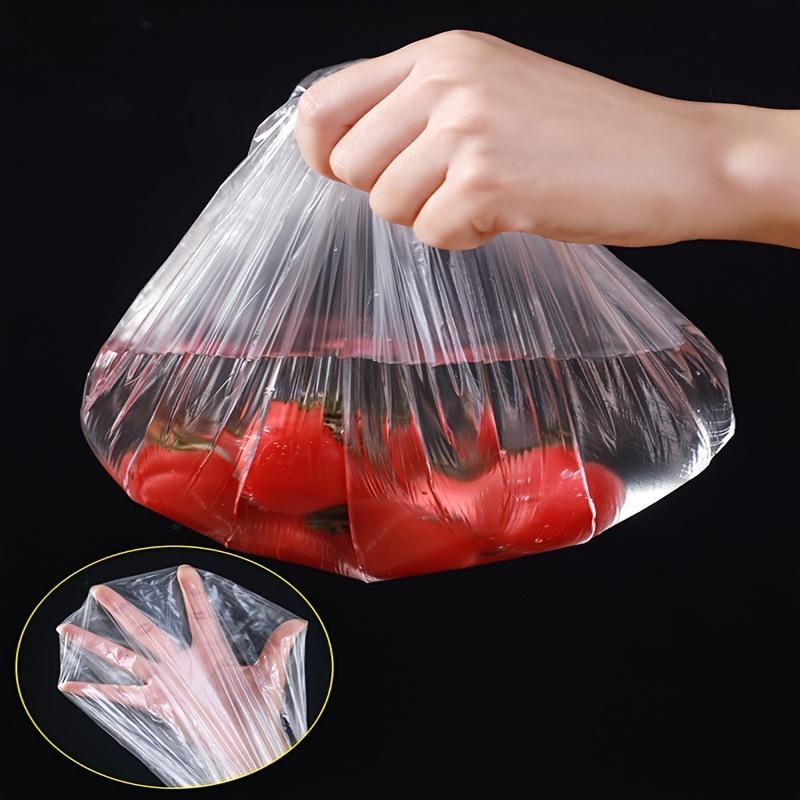 Fresh Keeping Bags 200pcs with Elastic Disposable Shrinkable Food Storage Covers for Kitchen Bowl/Plates