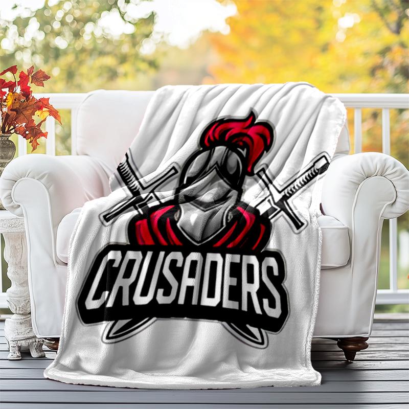 Crusader Flannel Blanket Soft All-Season Throw, Design for Camping, Car Travel, Hiking Sofa, Bed, Office Perfect Gift for Parties