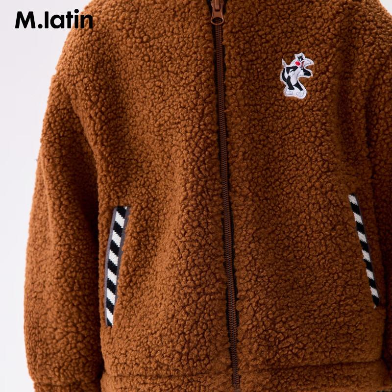 M.Latin Boys' Cartoon Patch Baseball Jacket