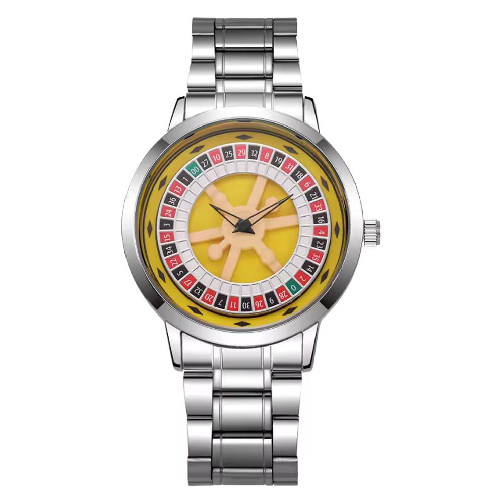 Top Luxury Men's Watch Stainless Steel Alloy Watch Men's Gambling Watch Quartz Watch
