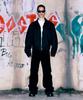 ORDINARY PEOPLE Vintage Velvet Texture Curved Pants (Navy)