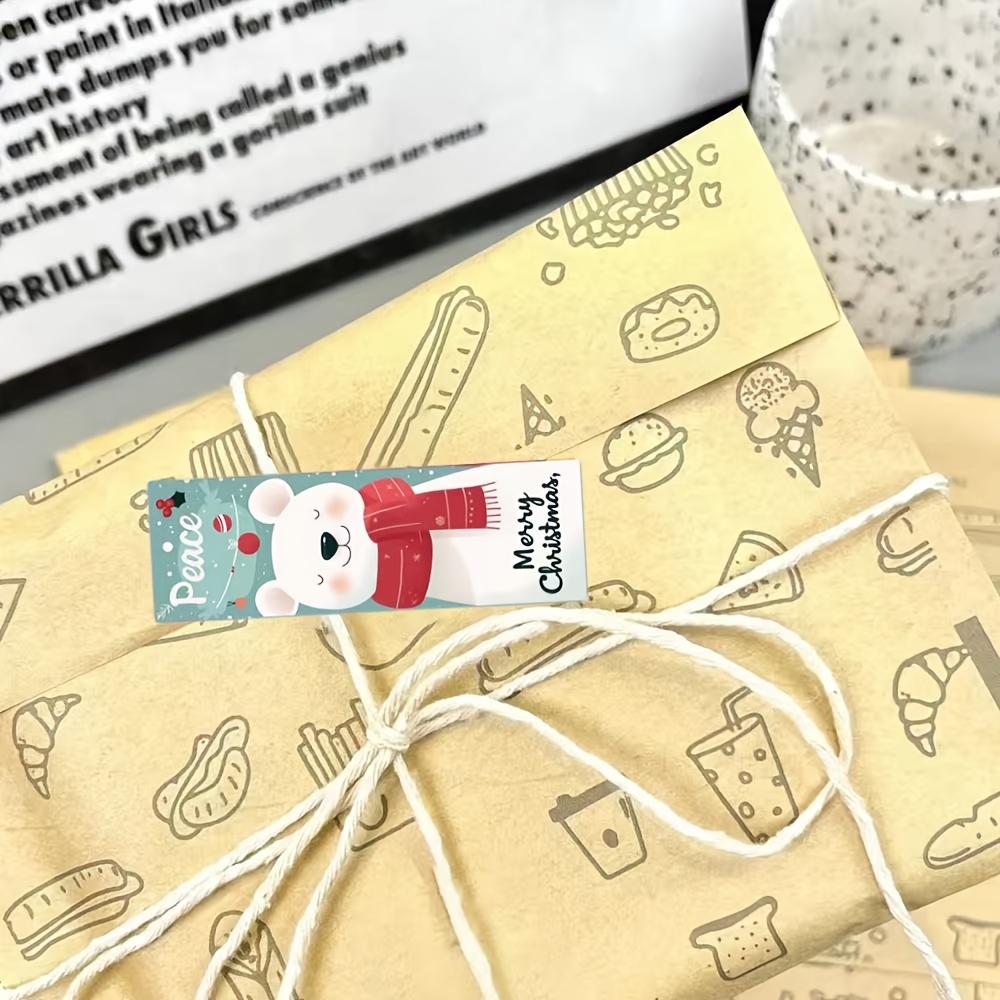 120pcs Merry Christmas Sticker Gift Wrapping Seal Stickers Festive Design Self-Adhesive Seal Gift Box Bag Holiday Decor Stickers