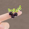 Luxury Blueberry Brooch for Women - Spring Style Green Pin for Coats and Mori Style Outfits