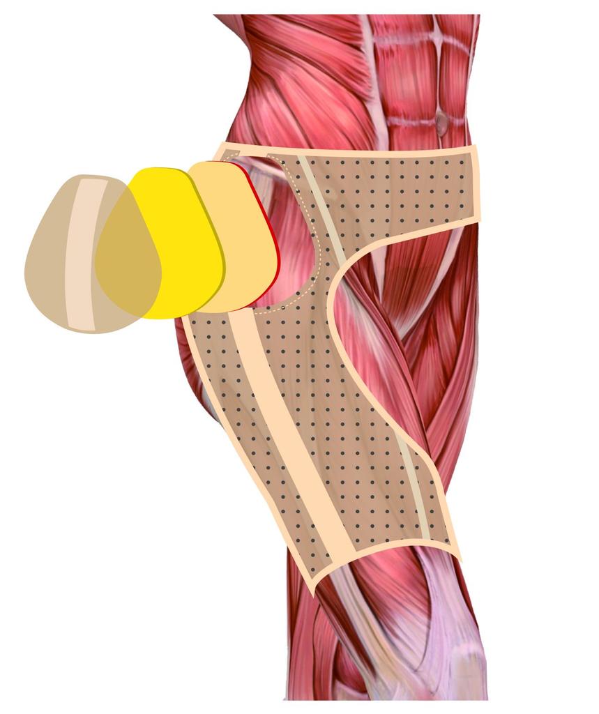 Solider Jiwappoka-Hüftgurt für linke und rechte Hüfte, Becken- und Hüftgürtel für den unteren Rücken, Verwendung, Stütze, Unisex, Korrektur, Fixierung, Schmerzen, L-LL