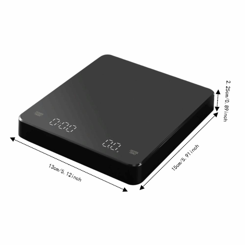 Black Blue Kitchen Scale PC + ABS Digital Kitchen Scale Digital Coffee Scale Cooking and Baking