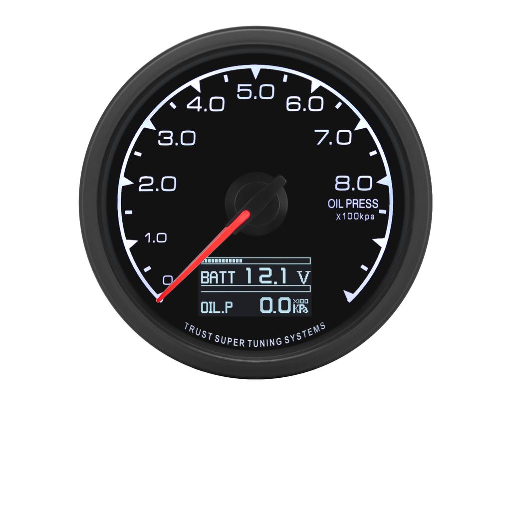 12V Automotive Oil Pressure Gauge + Oil Pressure Sensor 1/8 NPT 62mm Car Meter Digital Fuel Press Oil Manometer Diagnostic Tool