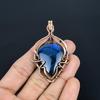 Labradorite Pendant, Handmade Gemstone 999 Copper Wire Wrapped  Antique Jewelry, For Gift Silver Jewelry