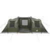 Vidaxl Tourist Tent, 4-Person, Tunnel, Olive, Waterproof