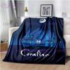 Decke mit Coraline-Druck im gotischen Stil, Animation, Kinderdecke, Familie, Nickerchen, Sofadecke, Bett, warme Decke, weiche Tagesdecke