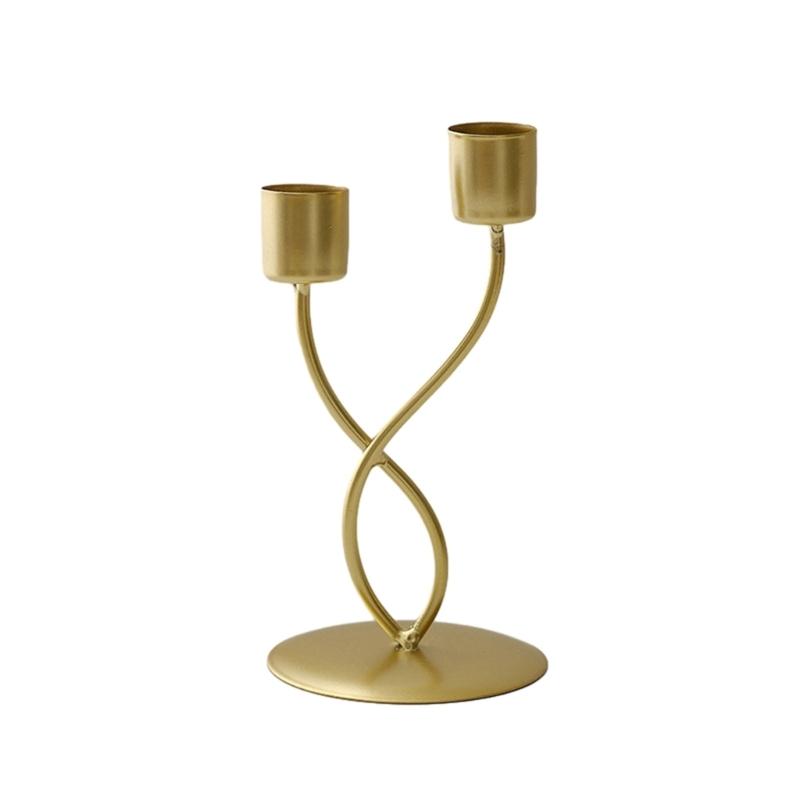 Iron Candlestick Holder Nordic Wedding Metal Candle Stand for Home Room Decor