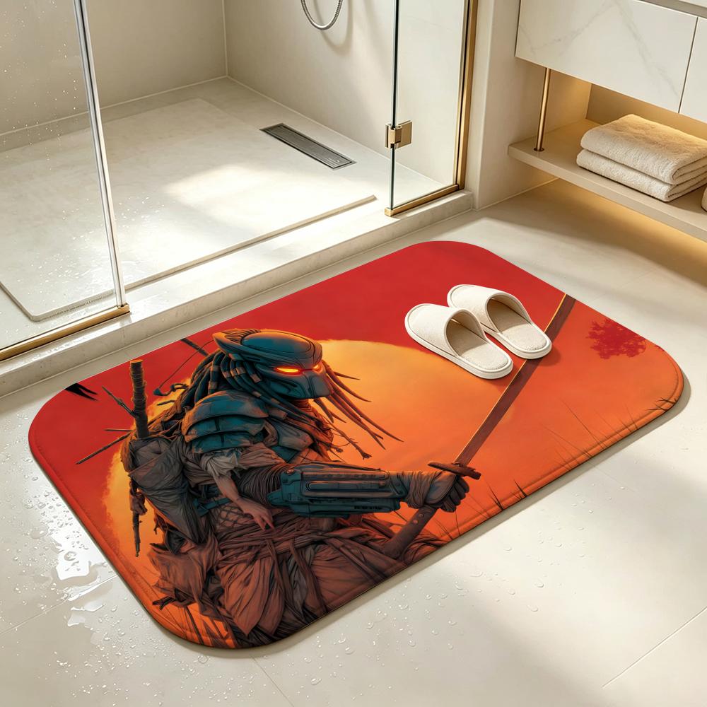 Film-The PredatorS Floor Mat Bedroom Carpet, Bathroom Foot Mat, Doormat, Non-Slip Absorbent Multi-Use