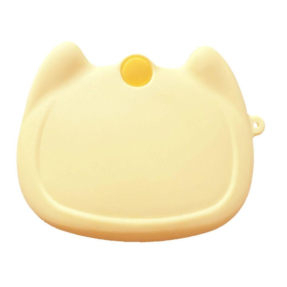 Soft Denture Storage Box Cartoon Cat False Teeth Protective Case  Tooth Care Tool