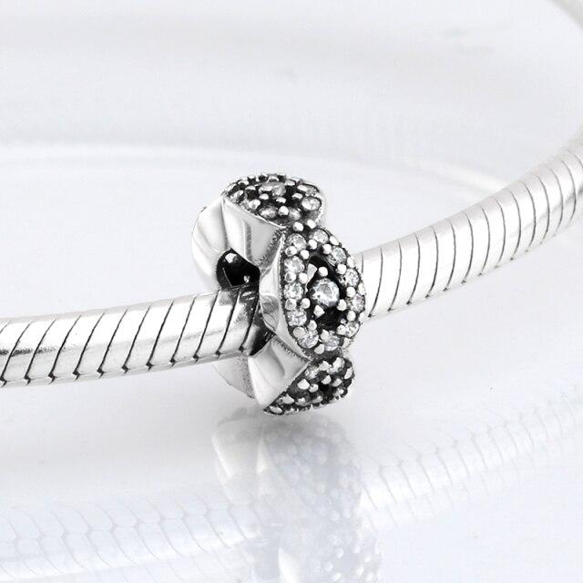 Voguish Stylish Sterling Color Dramatic White Enamel Heart Golden Beads Fit Original Charm Wrist Bracelet Jewelry MakingFashion Charm