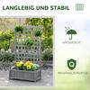 Garden Planters with Trellis for Climbing Vines, Wood Raised Beds for Garden, Flower Pot, Indoor Outdoor, Grey