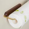 Walnut Wood Storage Holder Kitchen Paper Rack Wall Tissue Holder Paper Roll Rack Napkin Holder Cling Film Rack Storage Organizer