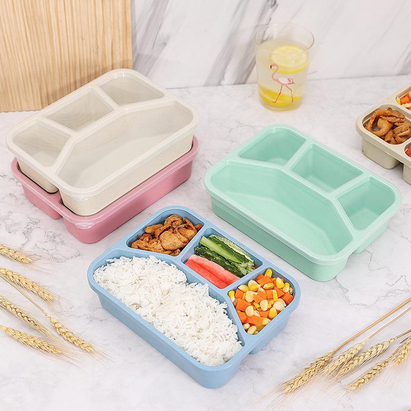 Wheat Straw Lunch and Snack Container with Compartments