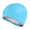 Cuffia da nuoto in PU impermeabile elastica da donna per uomo, protezione per le orecchie, capelli lunghi, cappello da piscina