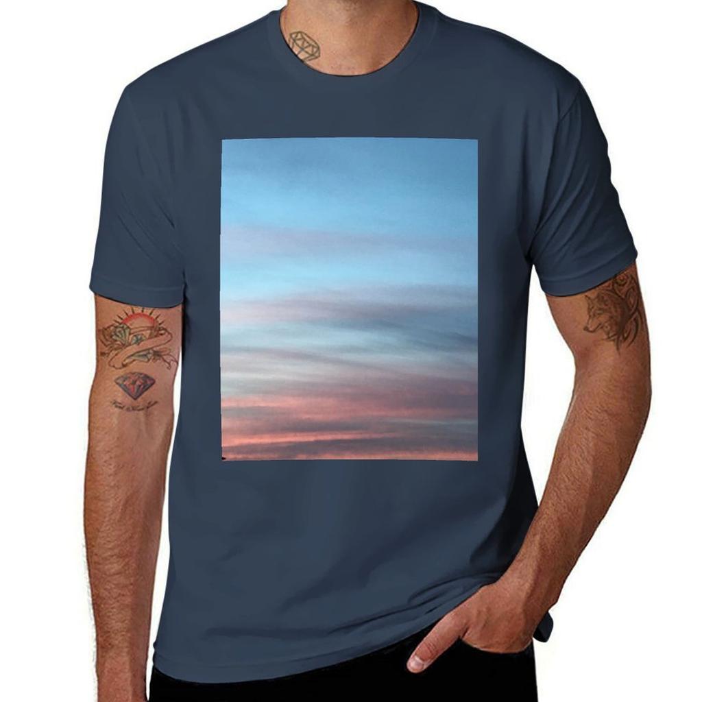 Sky Gradient TShirt Casual Light Summer Short Sleeve Top