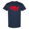 New England USA Script - American Football Sports Team T-Shirt - Navy