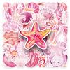 50 Pink Marine Graffiti Stickers Personalized Marine Life Decoration Mobile Phone Water Cup Guka Creative Stickers