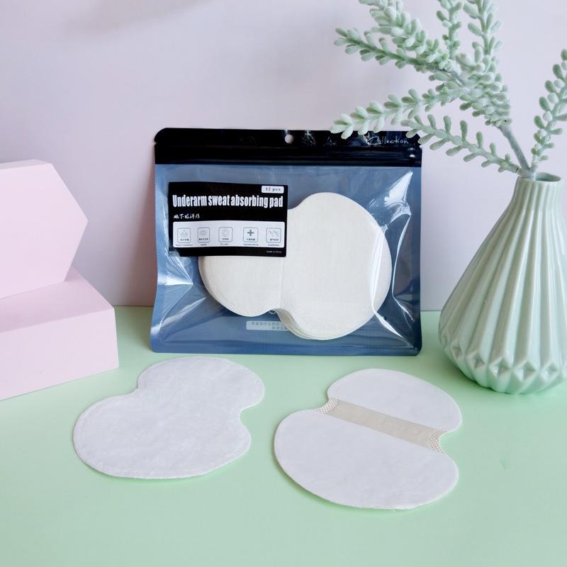 Underarm Sweat Absorbing Pads: Invisible, Stain-Proof, 12-Piece Pack One Size