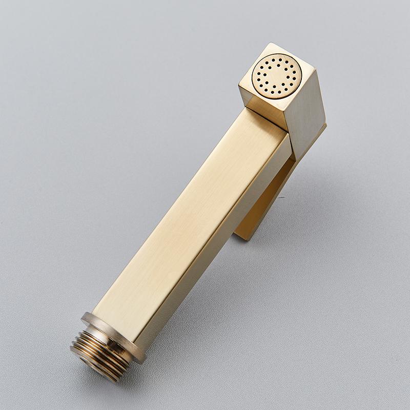 6 Finishes Pressurized Brass Bidet Shattaf Sprayer Complete Set Single Cold Water Wall Mount Handheld Spray Gun