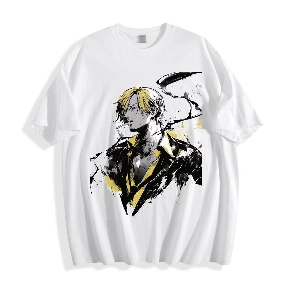 Sanji Anime T - Shirt - Stylish Black and Yellow Design Unisex Tee