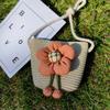 Handwoven Straw Bag Naked Bag Children's Flower Child Straw Bag Messenger Bag Cloud Bag Fashionable and Versatile