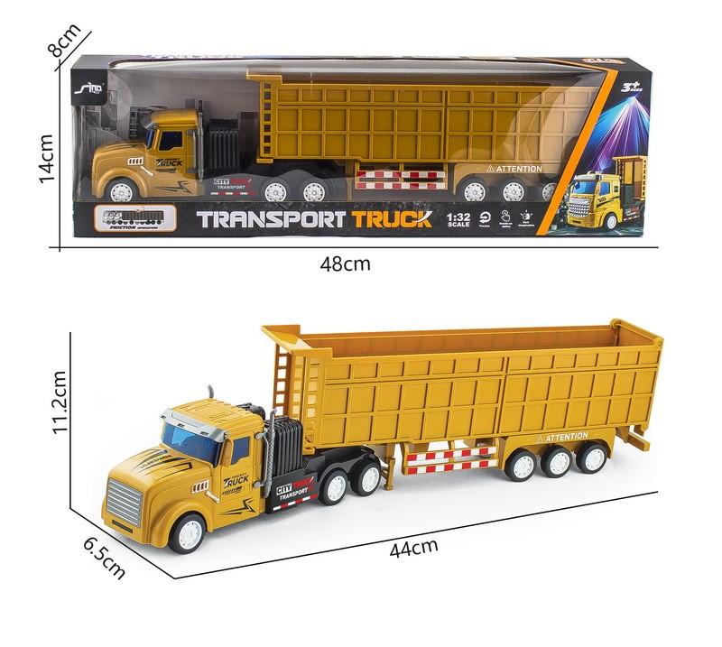 Double Trailer Decker Container Truck Engineering Vehicle Model Children Toy