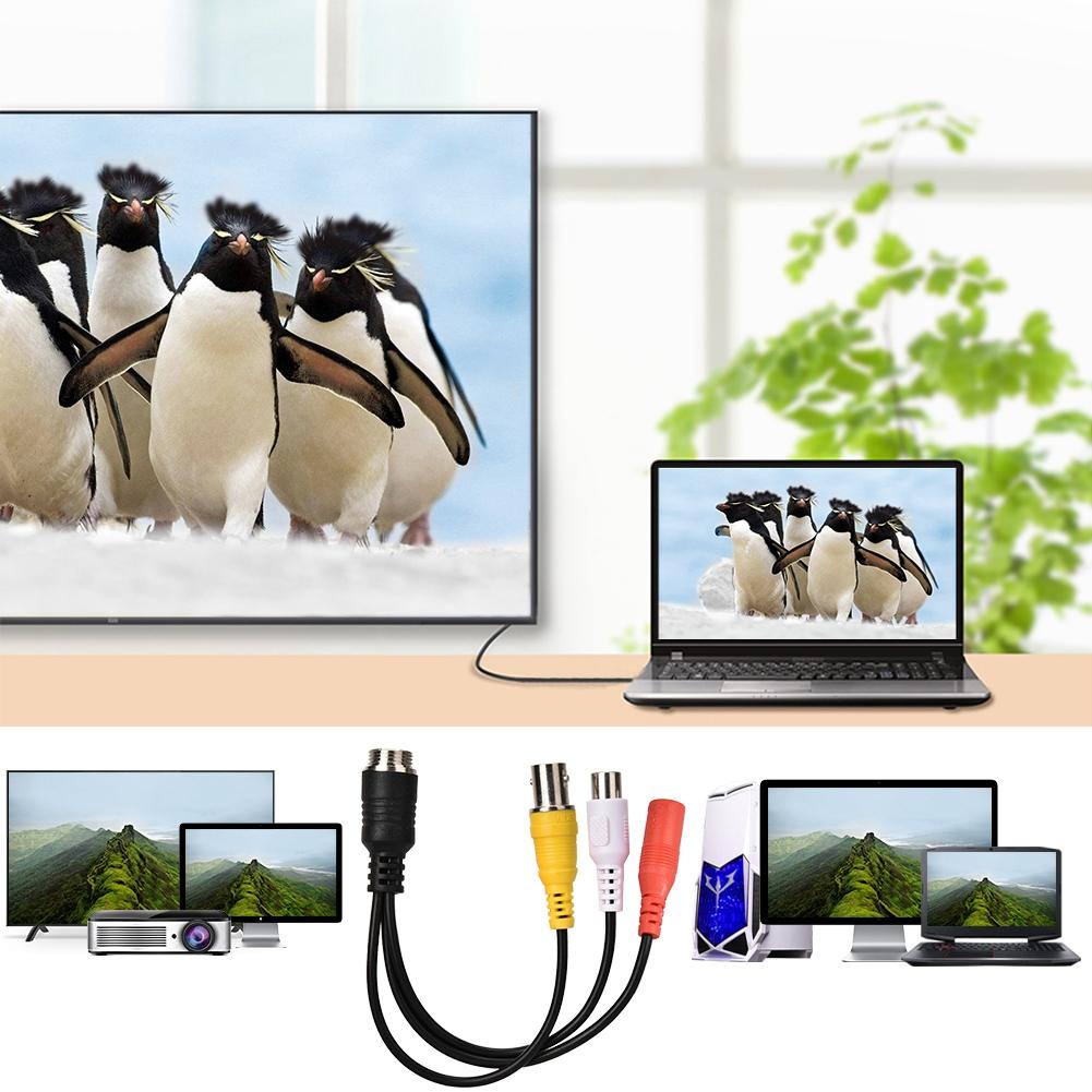Car Video Recorder Extension Cable Air Head Male to BNC AV DC Female Monitor Adapter