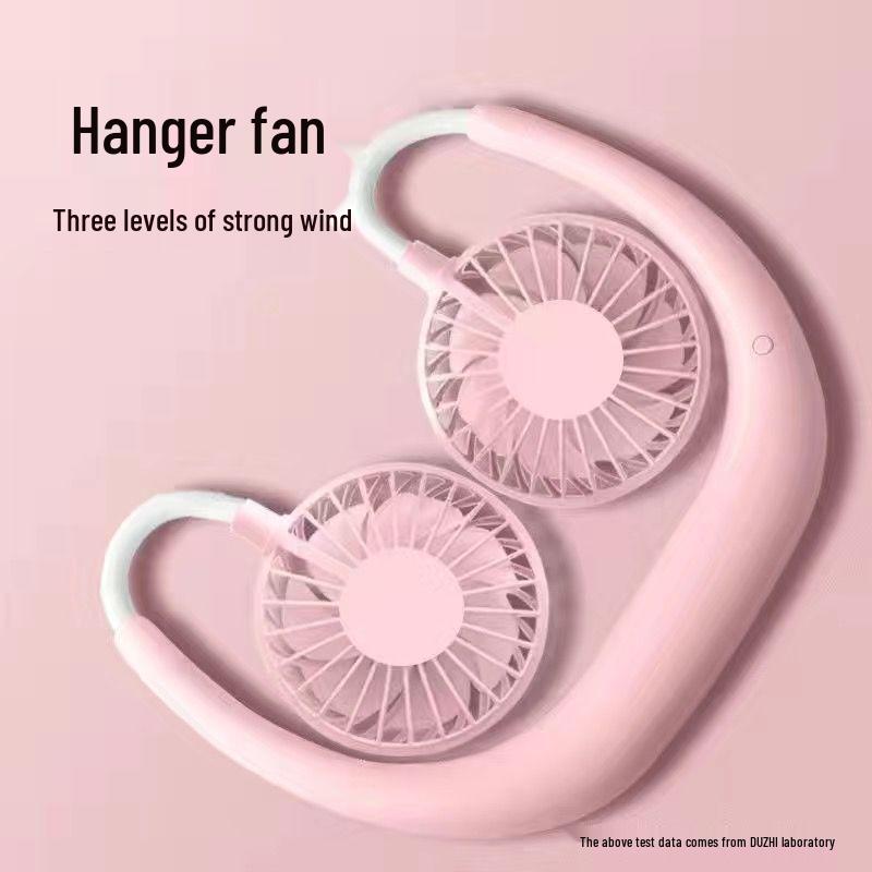

USB Rechargeable Silent Neck Fan: Compact Portable Electric Fan for Dorms, Sports & Students Low Wind [No Battery, Plug-in]
