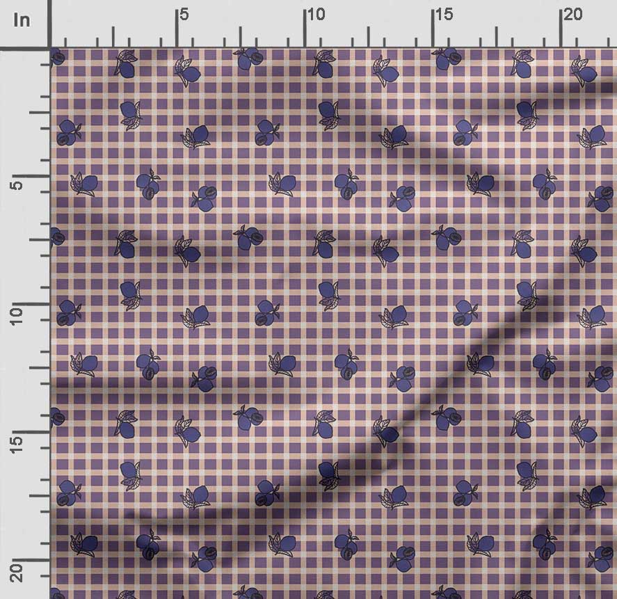 Soimoi Check Print,  Cotton Cambric, Quilting Fabric Sold by The Yard 42 Inch Wide, Medium Weight Cotton Fabric, Sewing  Supplies,Baby