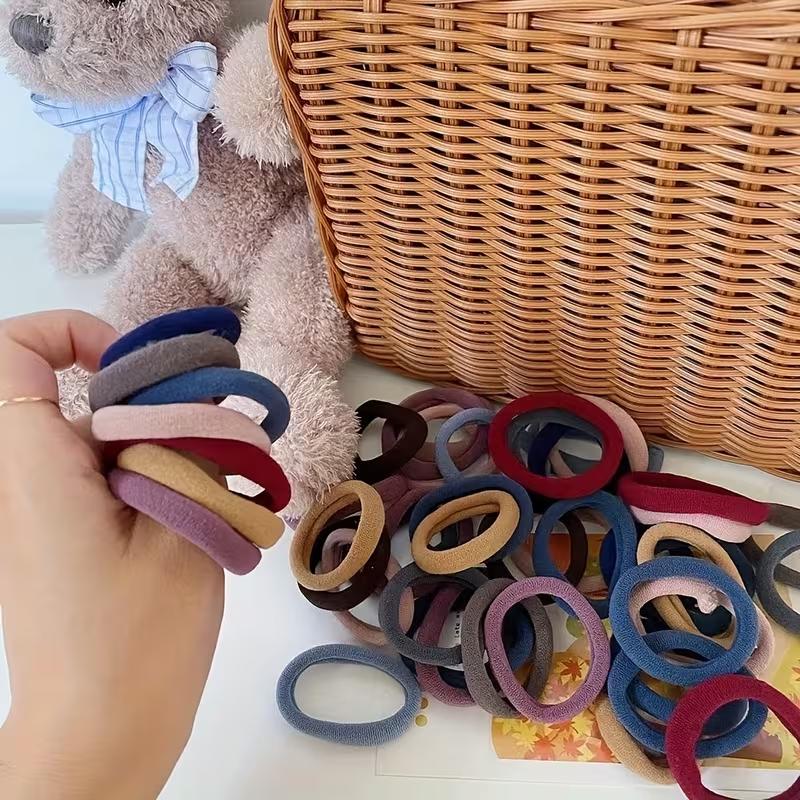 Vintage Bohemian Seamless Hair Ties High Elastic Ponytail Holders Soft Stretch Hair Bands for Women Girls