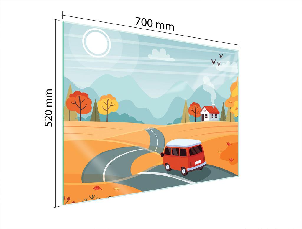 SZKLANA PŁYTA OCHRONNA NA KUCHENKĘ 70x52 AUTO