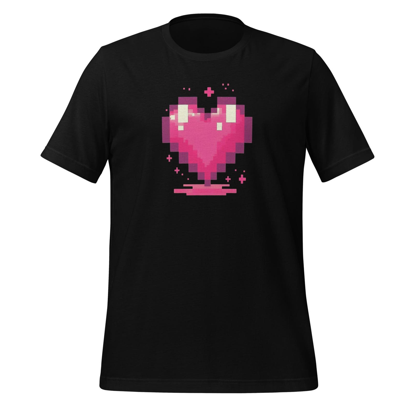 8-Bit Pixel Heart Shirt, Retro Gamer Tee, Valentine Gift 2XL