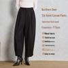 Northern Deer High Waist Double Pleated Tapered Wide-Leg Pants