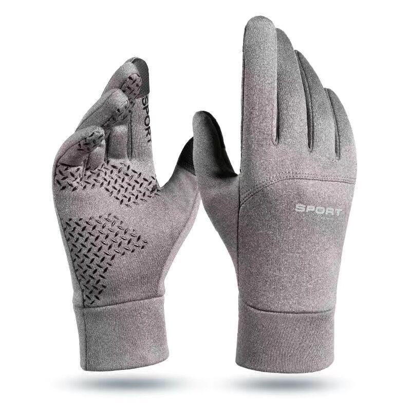 Winter Touch Screen Windproof Waterproof Outdoor Cycling Gloves for Men, with Thick Velvet Lining for Warmth During Sports, Skiing, and Driving.