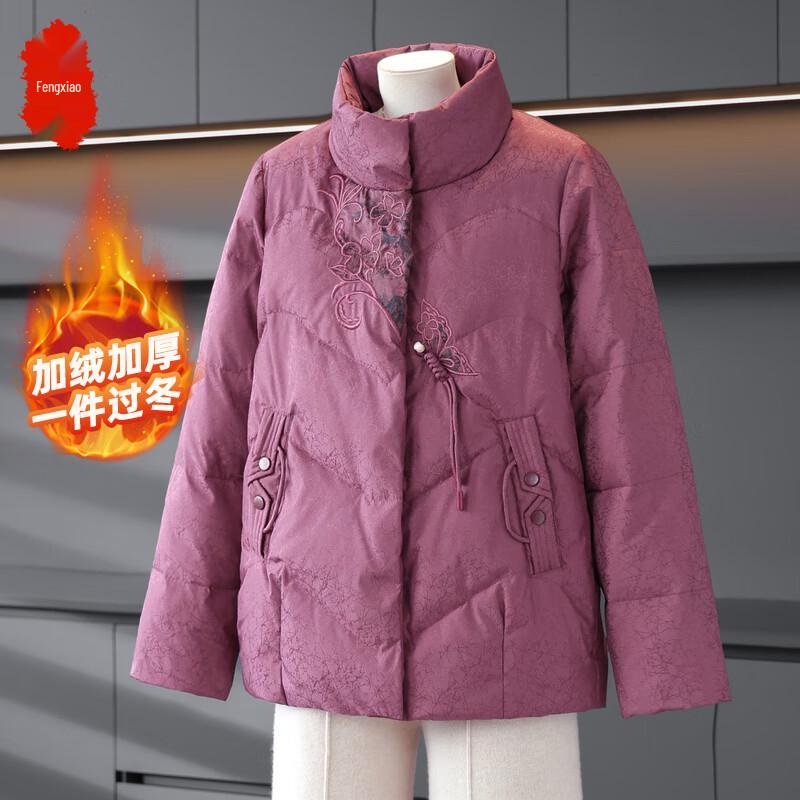 

Women s Stand Collar Plush Lined Winter Jacket 2XL