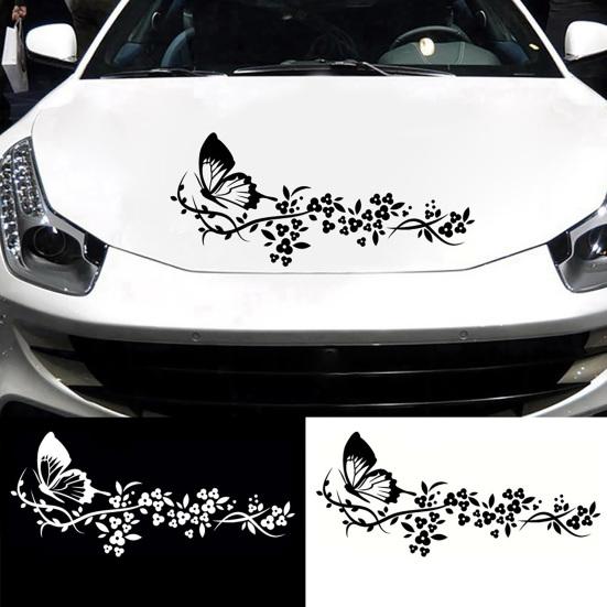 Flying Butterfly Flower Beautiful Car Door Window Sticker Decal Accessory Decor