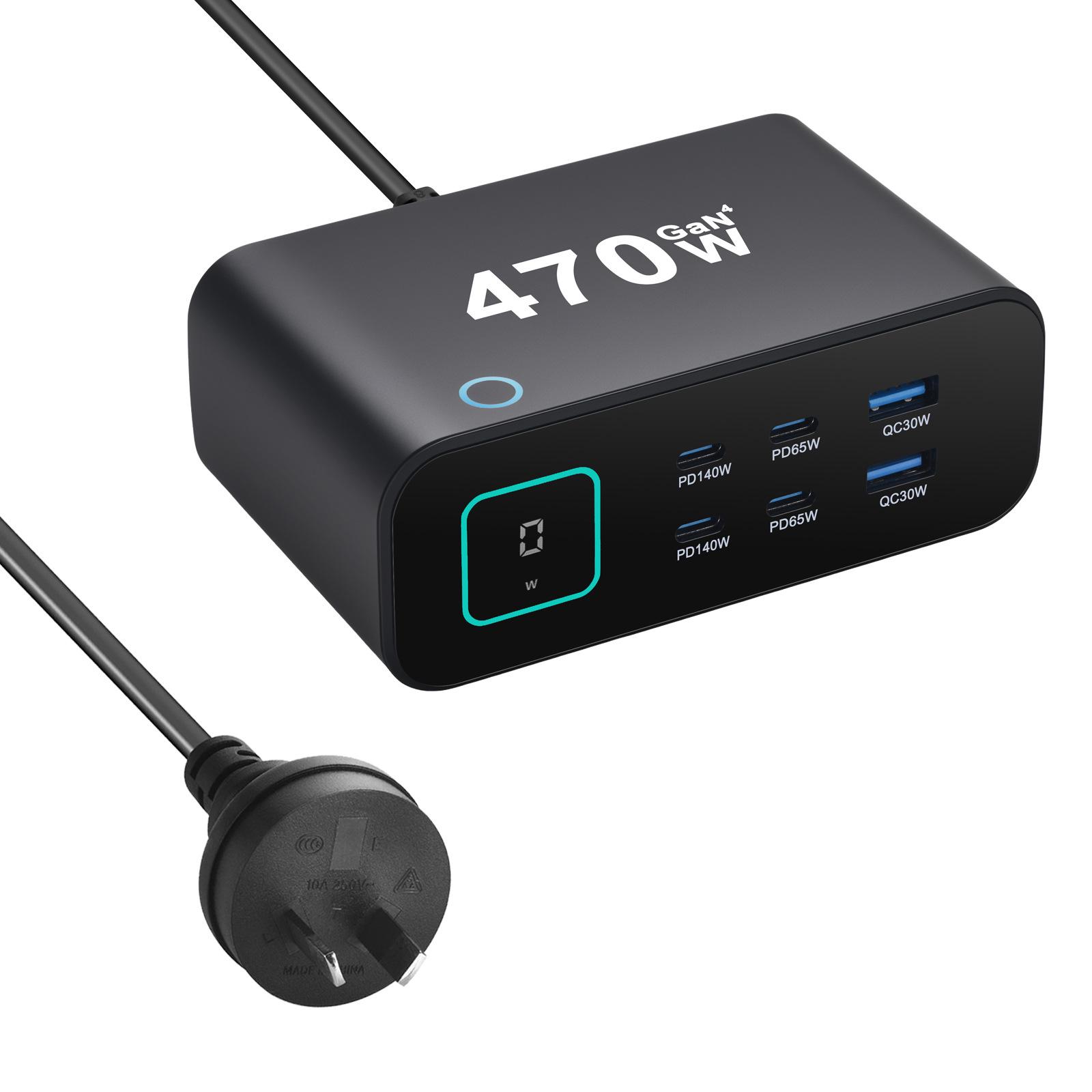 

Настольное зарядное устройство 470 Вт GaN с TFT-дисплеем и адаптер 140 Вт Smart с цифровым дисплеем