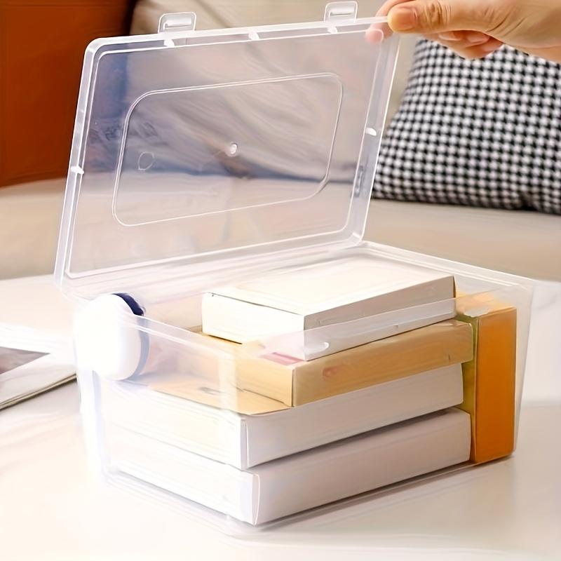 Large Capacity Transparent Plastic Storage Box with Lid, File Organizer, Multi-Layer Folder, Suitable for Home, School and Office Supplies