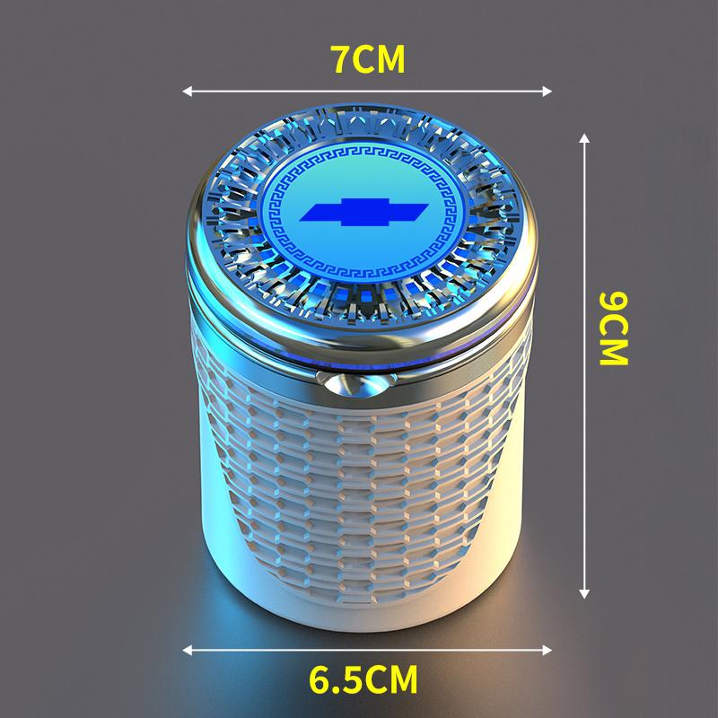 Portable Car Ashtray Cup LED Light Cigarette Ash Tray For Chevrolet Spark Captiva Cruze Malibu Equinox Trax Camaro Blazer Bolt