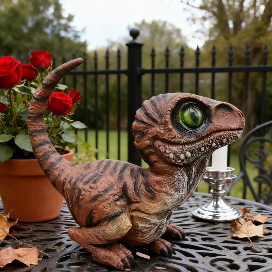 Realistische Dinosaurierfigur Harz Dinosaurierstatue Wetterfest Outdoor Dinosaurierdekoration Einzigartiges Geschenk für Kinder