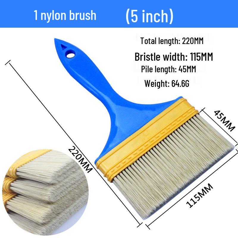 Industrial Non-Shedding Nylon Brush: Hard Bristle for Paint & Soft Bristle for Dust & Antiques Cleaning