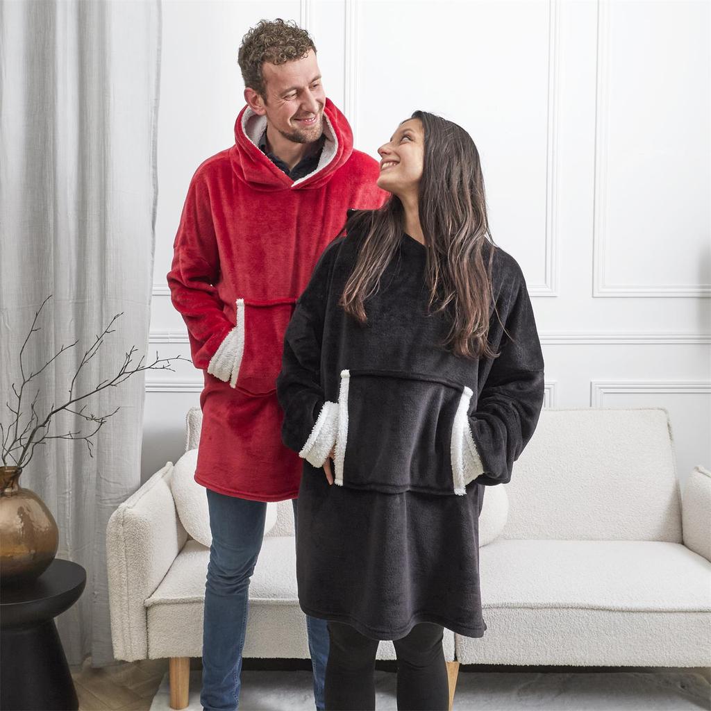 Burgundy Insulated Sweatshirt With Pocket/Snuddie